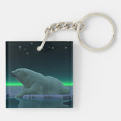 氷の縁の極地熊 キーホルダー (裏面)