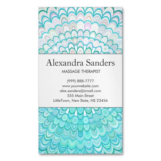 氷の花の曼荼羅 マグネット名刺 (正面縦)