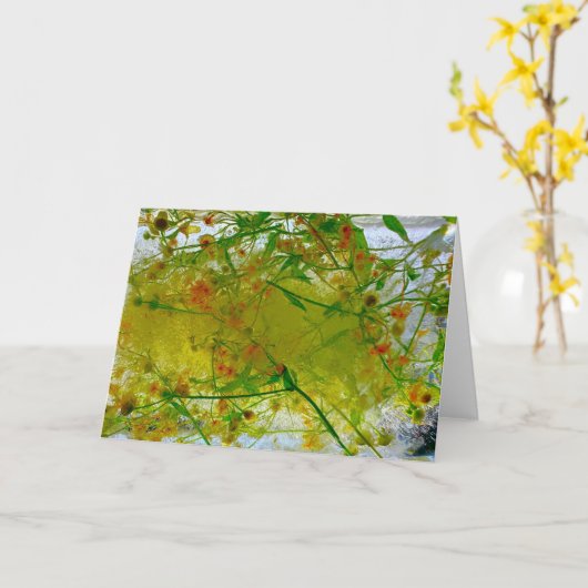 氷の花 カード (黄色い花)