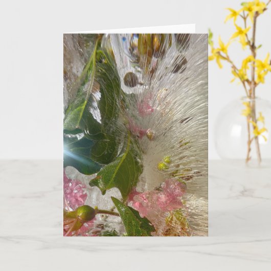 氷の花 カード (黄色い花)