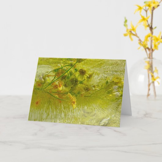 氷の花 カード (黄色い花)