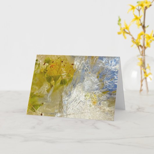 氷の花 カード (黄色い花)
