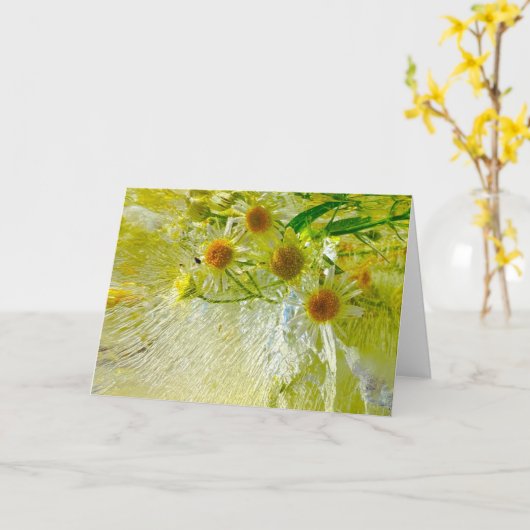 氷の花 カード (黄色い花)