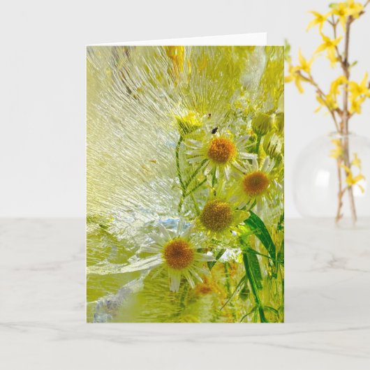 氷の花 カード (黄色い花)