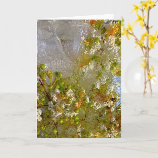 氷の花 カード (黄色い花)