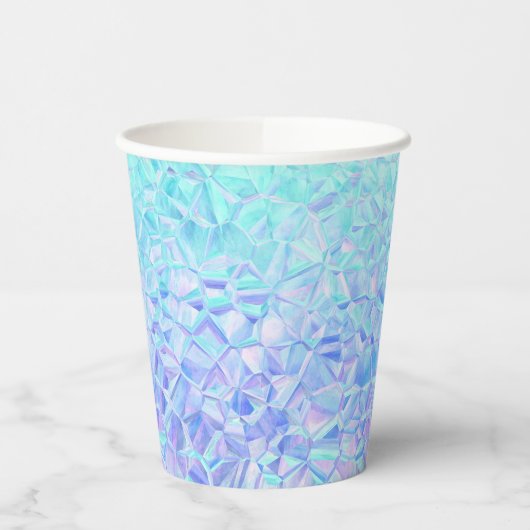 氷の虹彩色： 紙コップ (左)