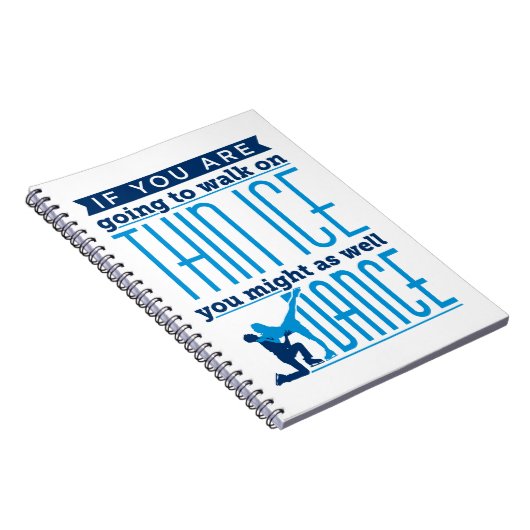 氷の踊りもしあなたが薄い氷の上を歩くしようとしている ノートブック (右側)