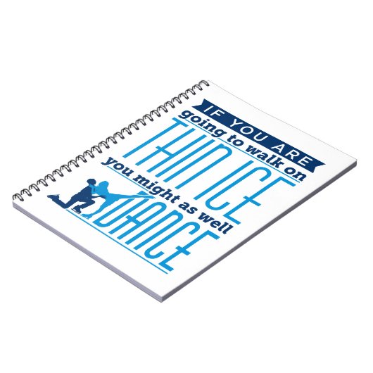 氷の踊りもしあなたが薄い氷の上を歩くしようとしている ノートブック (左側)