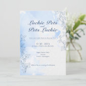 氷の雪のおとぎ結婚話の婚約 招待状 (スタンド正面)