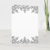 氷の雪の結晶のカスタム写真 シーズンカード (裏面)