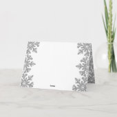 氷の雪の結晶のカスタム写真 シーズンカード (裏面)