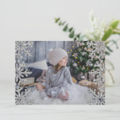 氷の雪の結晶のカスタム写真 シーズンカード (スタンド正面)