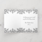 氷の雪の結晶のカスタム写真 箔シーズンカード (内側レイダウン)