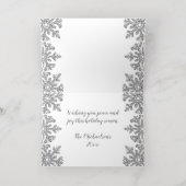 氷の雪の結晶カスタム写真クリスマス 箔シーズンカード (内側レイダウン)