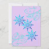 氷の雪の魔法の招待状 招待状 (裏面)