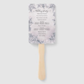 氷の雪片 白い冬の不思議な世界 ウェディング ハンドファン (裏面)