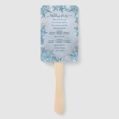 氷の霜の雪の結晶の冬の不思議の国のウェディング ハンドファン (裏面)