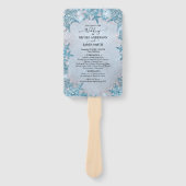 氷の霜の雪の結晶の冬の不思議の国のウェディング ハンドファン (正面)