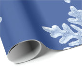 氷の青い凍ってい冬の雪の霜の降りた結晶クリスマス ラッピングペーパー (ロールコーナー)