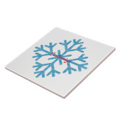 氷の青い雪片サンダー_コーブ タイル (側面)