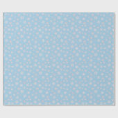 氷の青の背景に白い3-d雪の結晶 ラッピングペーパー (フラット)