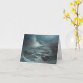 氷の青メッセージカード カード (黄色い花)