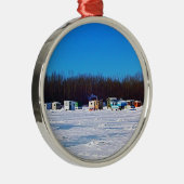 氷の魚釣りのコレクション メタルオーナメント (右)