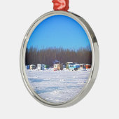 氷の魚釣りのコレクション メタルオーナメント (左)