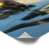 氷の魚釣り時間 ポスター (角)