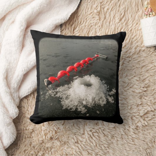 氷の魚釣り クッション (ブランケット)