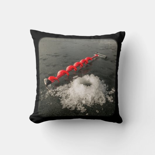 氷の魚釣り クッション (正面)