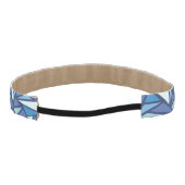 氷のCrsytal抽象的で青いパターン アスレチックヘッドバンド (裏面)