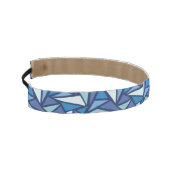 氷のCrsytal抽象的で青いパターン アスレチックヘッドバンド (左)