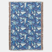 氷のCrsytal抽象的で青いパターン スローブランケット (正面縦)