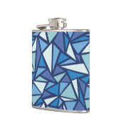 氷のCrsytal抽象的で青いパターン フラスク (左)