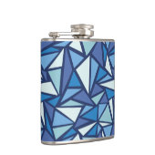 氷のCrsytal抽象的で青いパターン フラスク (右)