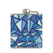 氷のCrsytal抽象的で青いパターン フラスク (裏面)