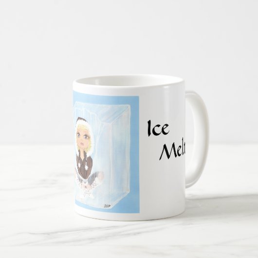 氷のQuantumのかわいこちゃんの氷、溶解のエスキモー語 コーヒーマグカップ (正面右)