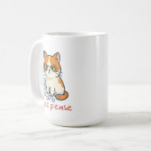 氷は結構 面白い猫 アイス反対 嫌いな人用 コーヒーマグカップ (正面左)