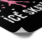 氷を愛する女の子スケートで滑る氷スケートで滑る愛 ポスター (角)