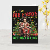 氷を楽しむ 強制送還の冷たい1杯を トランプ風刺 カード (黄色い花)