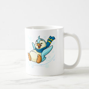 氷を渡って滑っている青いブルース コーヒーマグカップ