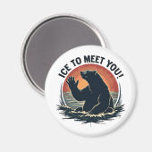 氷を満たすために極熊クリスマスプレゼント マグネット (正面/裏面)