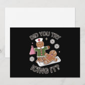 氷を試した？学校の看護師がクリスマスにPICUで シーズンカード (正面/裏面)