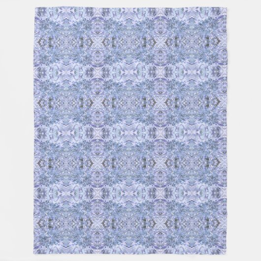 氷エレガント色モザイクモダン フリースブランケット (正面)