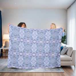 氷エレガント色モザイクモダン フリースブランケット