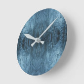 氷サイケデリック模様 ラウンド壁時計 (傾斜)