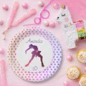 氷スケートで滑るの誕生日プレート（星） ペーパープレート (パーティー)