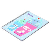 氷スケートで滑るカフェ パーソナライズされた ノートブック (左側)