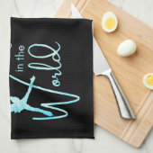 氷スケートで滑るタオルブ凍っていルー最高の感じズ キッチンタオル (四つ折り)